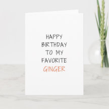 Tarjeta de cumpleaños divertida para Ginger