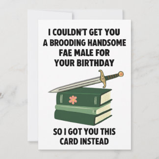 Tarjeta de cumpleaños divertida para hombre Fae: A