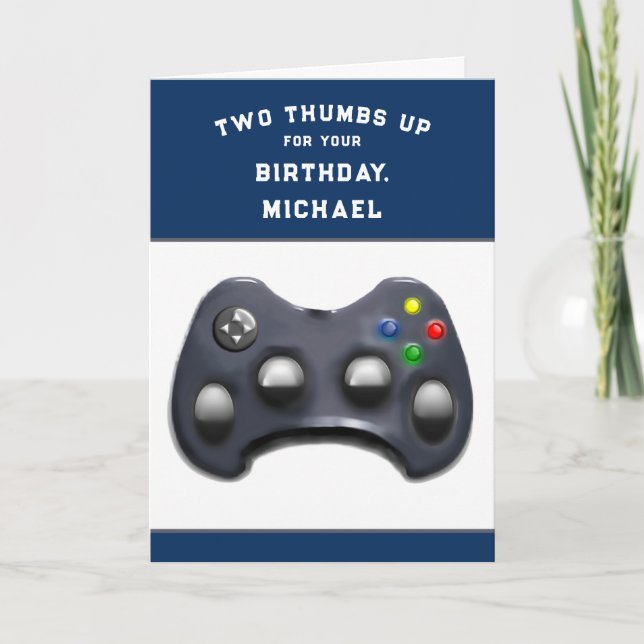 Tarjeta de cumpleaños divertida para jugador (Anverso)