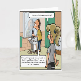 Tarjeta de cumpleaños divertida para la isla de Ca