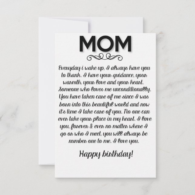 tarjeta de cumpleaños divertida para la mamá (Anverso)