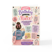 Tarjeta de cumpleaños divertida para la sobrina co