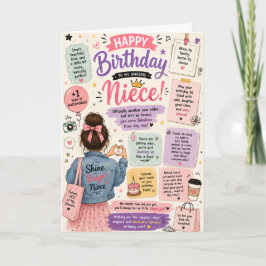 Tarjeta de cumpleaños divertida para la sobrina co