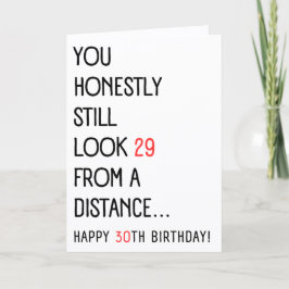 Tarjeta de cumpleaños divertida para los 30 años