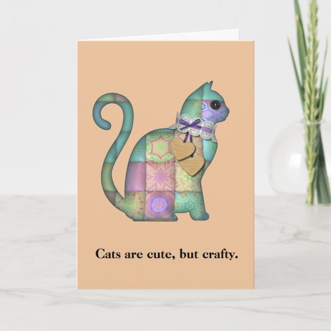 Tarjeta de cumpleaños divertida para los gatos can (Anverso)
