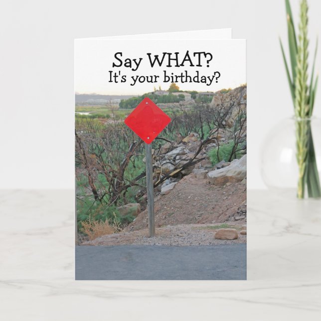 Tarjeta de cumpleaños divertida para los hombres (Anverso)