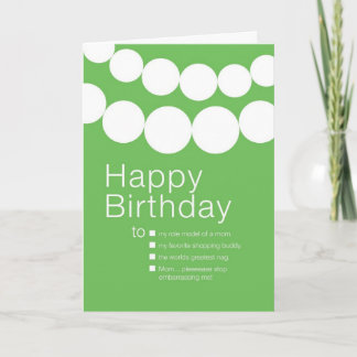 Tarjeta de cumpleaños divertida para mamá