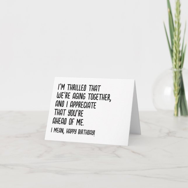 Tarjeta de cumpleaños divertida para marido, novio (Anverso)