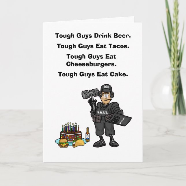 Tarjeta de cumpleaños divertida para oficial de SW (Anverso)
