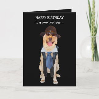 Tarjeta de cumpleaños divertida para perro/laborat
