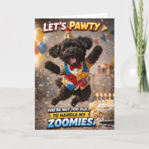 Tarjeta de cumpleaños divertida para perro lindo C