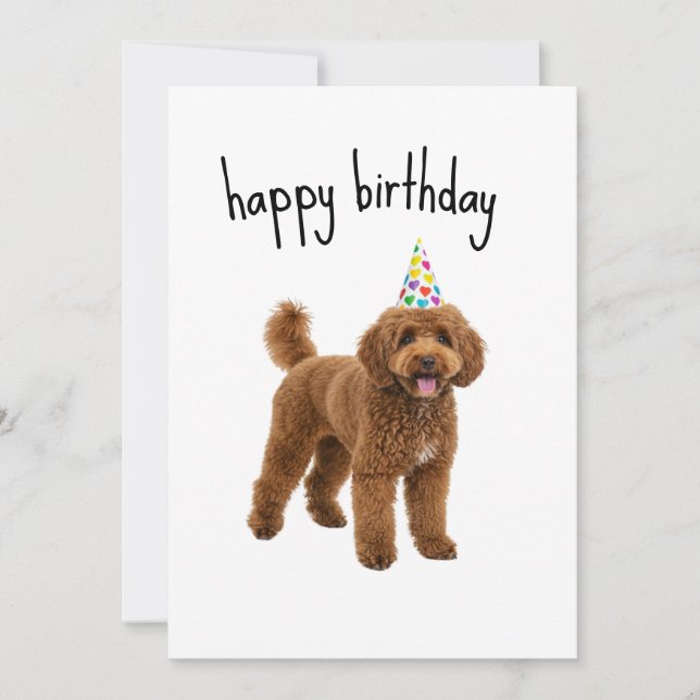 Tarjeta de cumpleaños divertida para perro - Regal (Anverso)