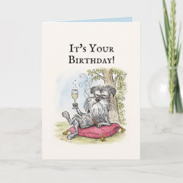 Tarjeta de cumpleaños divertida para perros