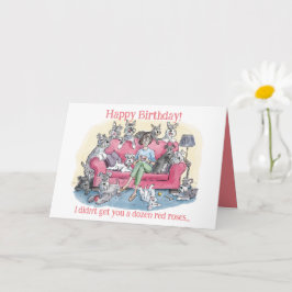 Tarjeta de cumpleaños divertida para perros