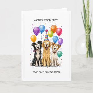 Tarjeta de cumpleaños divertida para perros que in