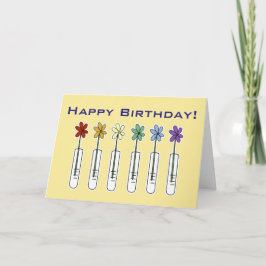 Tarjeta de cumpleaños divertida para Science Beake