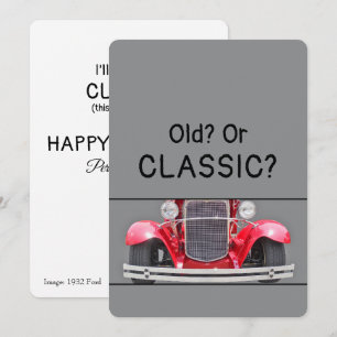 Tarjeta de cumpleaños divertida para un clásico Fo
