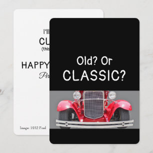 Tarjeta de cumpleaños divertida para un clásico Fo