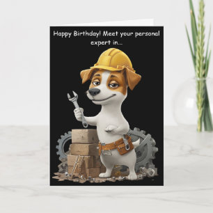 Tarjeta de cumpleaños divertida para un perro Jack