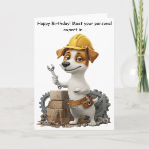 Tarjeta de cumpleaños divertida para un perro Jack