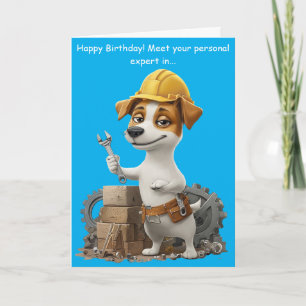 Tarjeta de cumpleaños divertida para un perro Jack