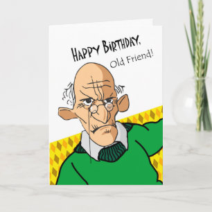 Tarjeta de cumpleaños divertida para viejo amigo,