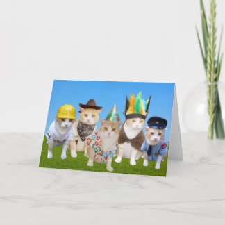 Tarjeta de cumpleaños divertida para Village Kitti