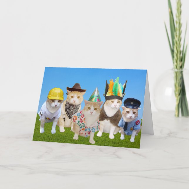 Tarjeta de cumpleaños divertida para Village Kitti (Anverso)
