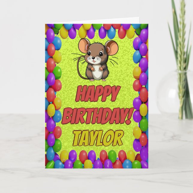Tarjeta de cumpleaños divertida personalizada del  (Anverso)