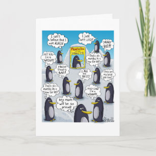 TARJETA DE CUMPLEAÑOS DIVERTIDA - Pingüino del mes