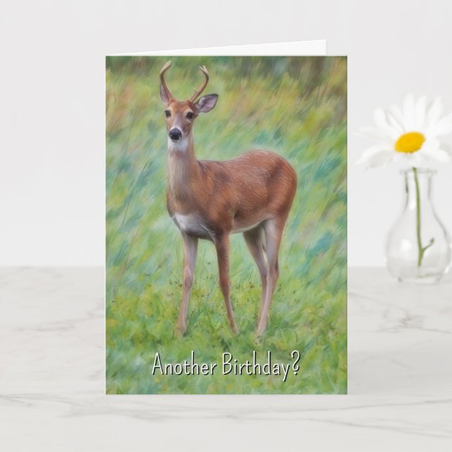 Tarjeta de cumpleaños divertida Pun para la natura (Planta pequeña)