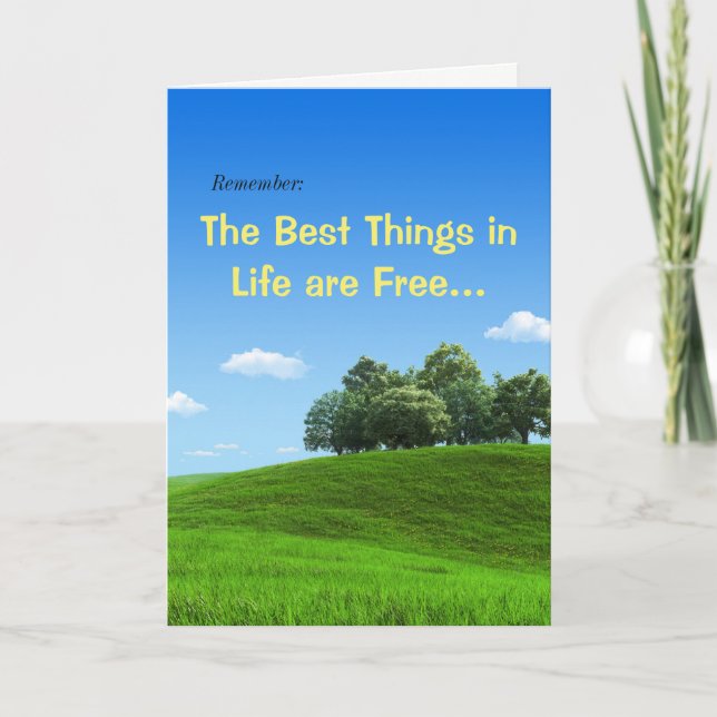 Tarjeta de cumpleaños divertida si entrega dinero  (Anverso)