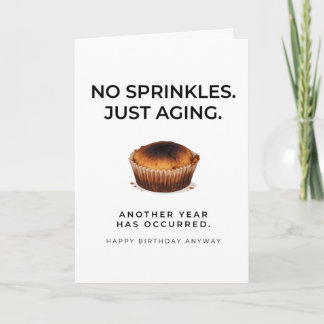 Tarjeta de cumpleaños divertida - Sin sprinkles, s
