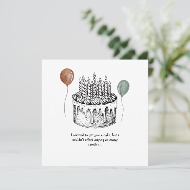 Tarjeta de cumpleaños divertida tarjeta de cumplea (Anverso de pie)