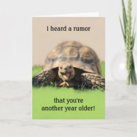 Tarjeta de cumpleaños divertida tortuga para cualq