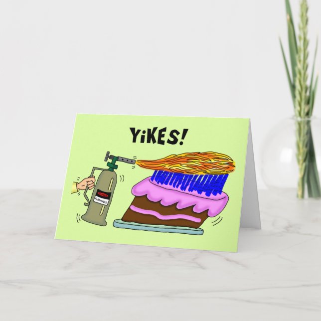 Tarjeta de cumpleaños divertida: Velas de la (Anverso)
