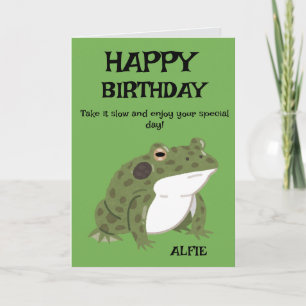 Tarjeta de cumpleaños divertida y elegante