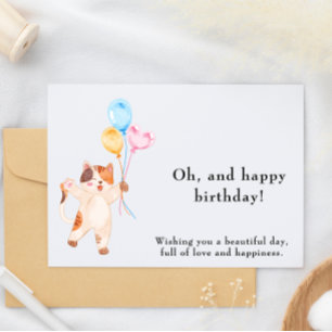 Tarjeta de cumpleaños divertida y linda