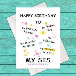Tarjeta de Cumpleaños Divertida y Linda para Herma