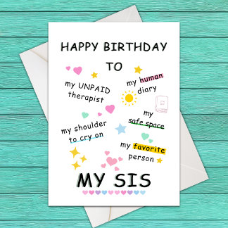 Tarjeta de Cumpleaños Divertida y Linda para Herma