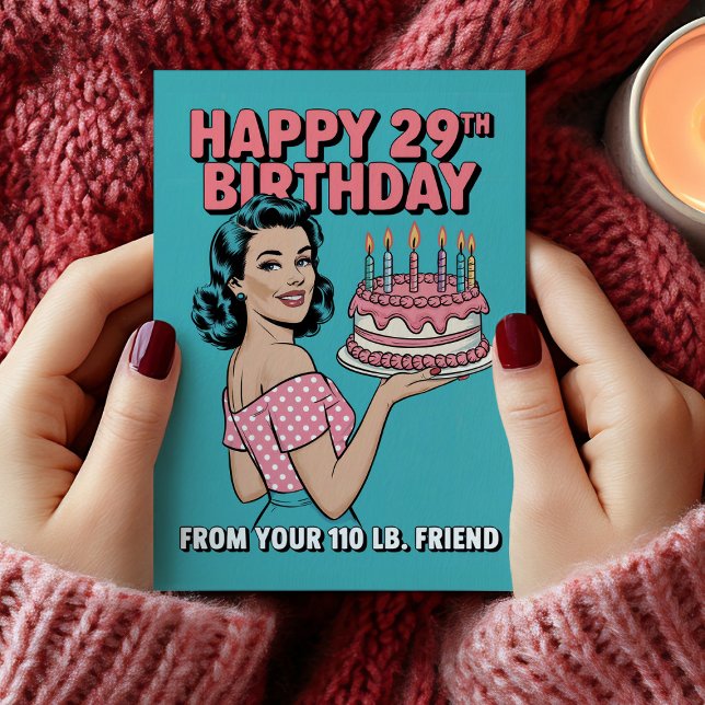 Tarjeta de cumpleaños divertida y retro para novia (Subido por el creador)