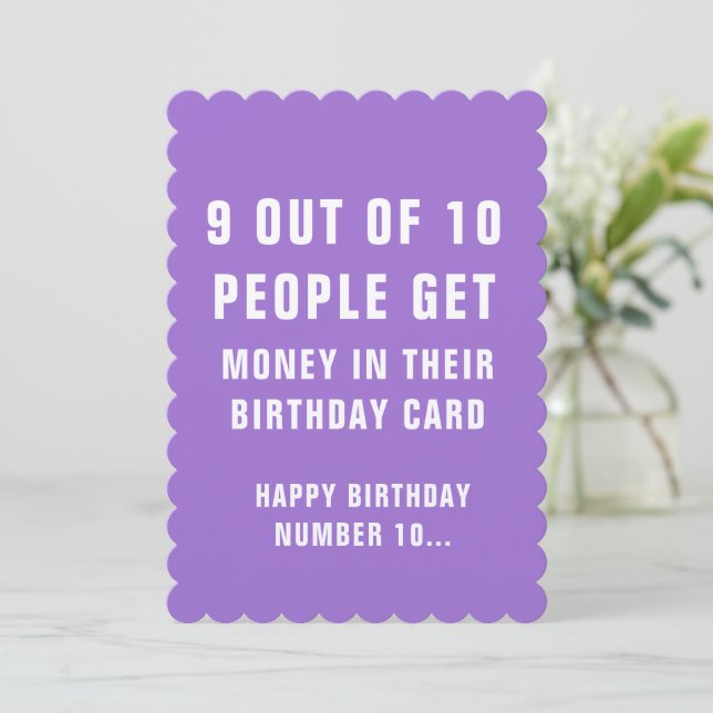 Tarjeta de cumpleaños divertida y ruda - Regalo de (Anverso de pie)