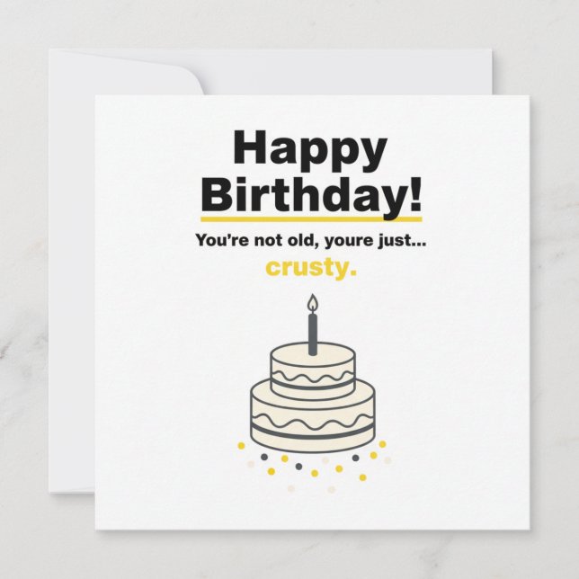 Tarjeta de cumpleaños divertida y sarcástica (Anverso)