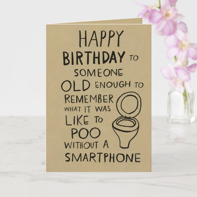 Tarjeta de cumpleaños divertida y sarcástica "Lo s (Orquídea)