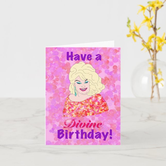 Tarjeta de cumpleaños divina (flor amarilla)