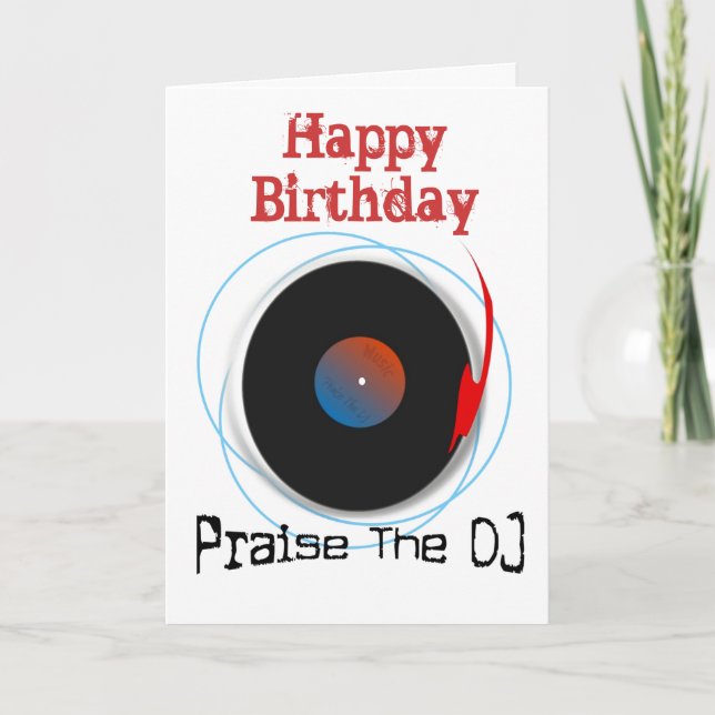Tarjeta de cumpleaños DJ (Anverso)