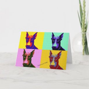 Tarjeta de cumpleaños Doberman