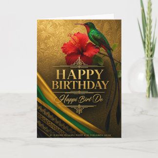 Tarjeta de cumpleaños Doctor Bird — Hibisco Dorado