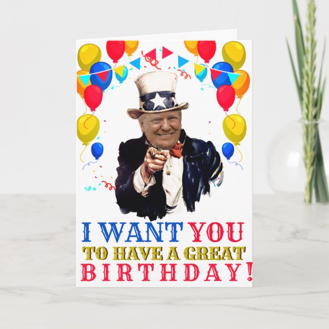 TARJETA DE CUMPLEAÑOS DONALD TRUMP 2020 (Anverso)