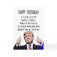 Tarjeta de cumpleaños Donald Trump - Humor polític